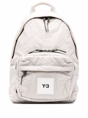 Y-3 logo-patch backpack - Neutrals