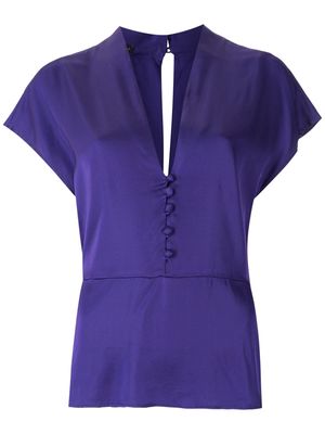 Alcaçuz Amini button-detail blouse - Purple