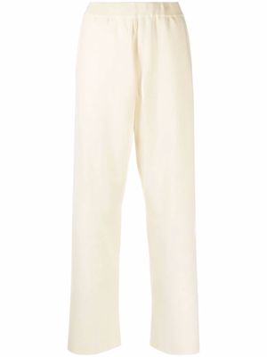 Auralee high-waisted knitted trousers - Neutrals
