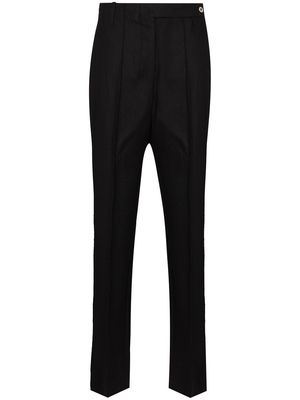 Tom Wood high-waisted front pleated trousers - Black
