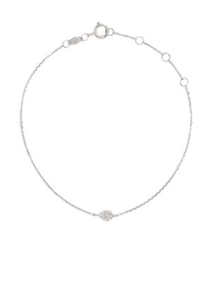 Djula 18kt white gold diamond pear chain bracelet - Silver