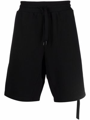 Moschino side-zip detail track shorts - Black