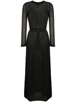 Courrèges Pre-Owned sheer lurex dress - Black