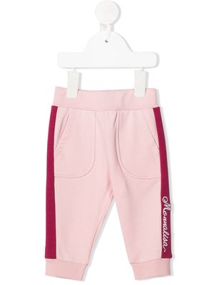 Monnalisa side stripe track pants - Pink