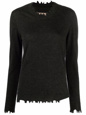 Uma Wang distressed cashmere jumper - Black