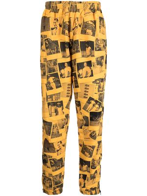 Lacoste polaroid-print track trousers - Yellow