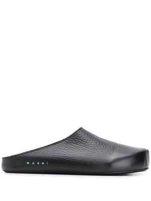 Marni textured leather slippers - Black
