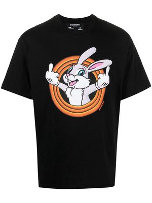 DOMREBEL Rabbit graphic-print cotton T-shirt - Black
