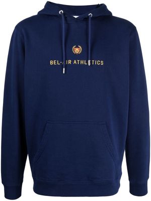 BEL-AIR ATHLETICS logo-embroidered cotton hoodie - Blue