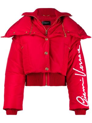 Versace GV Signature puffer jacket - Red