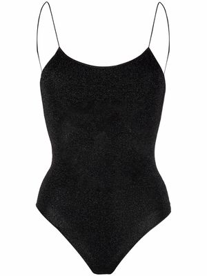 Oséree open-back lurex swimsuit - Black