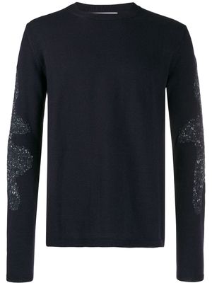Comme Des Garçons Shirt contrast knit jumper - Blue
