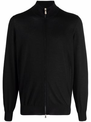 Brunello Cucinelli zip-up knitted cashmere jumper - Black