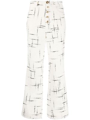 Giambattista Valli high-rise abstract print trousers - White