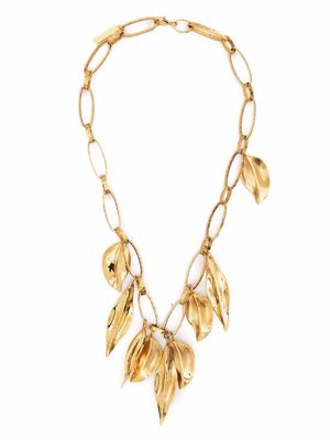 Alberta Ferretti leaf-charm chain necklace - 0607 - Oro