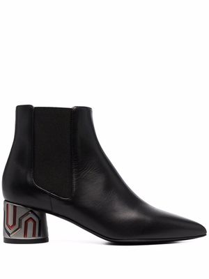 Pollini metallic-heel boots - Black