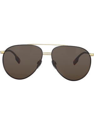 Burberry Eyewear oversized aviator sunglasses - Gold