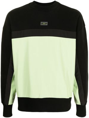 MSGM logo-patch colour-block sweatshirt - Black