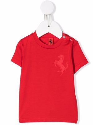 Ferrari Kids logo-print cotton T-shirt - Red