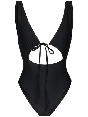 JADE Swim Cava tie-front one-piece swimsuit - Black