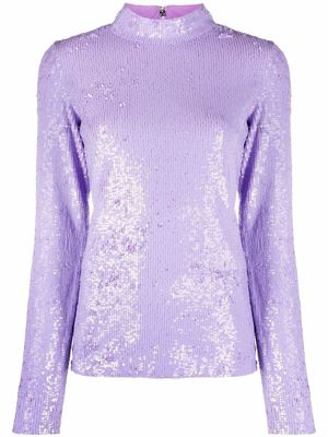 MSGM all-over sequin sweatshirt - Purple