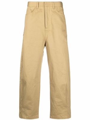 Ader Error pleated straight-fit trousers - Neutrals