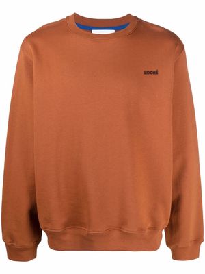 Koché embroidered-logo cotton sweatshirt - Brown