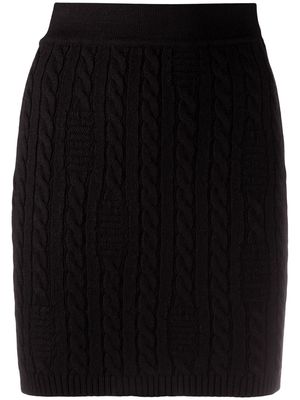 Gcds cable knit skirt - Black