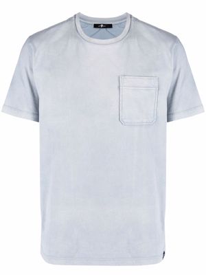 7 For All Mankind chest-pocket cotton T-shirt - Blue