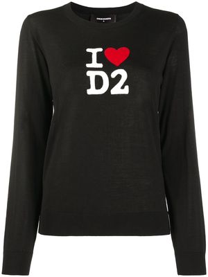 Dsquared2 I Love D2 wool jumper - Black