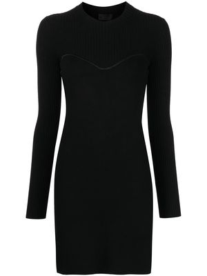 Moncler long-sleeve knitted dress - Black