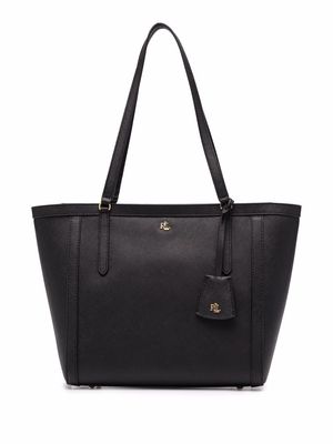Lauren Ralph Lauren Clare crosshatch leather tote bag - Black
