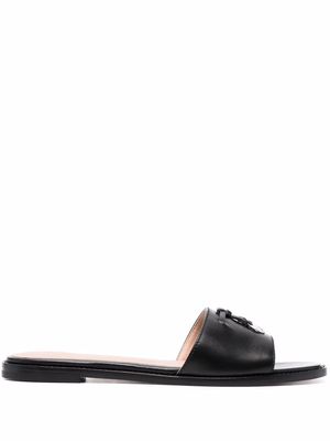 Scarosso Beatrice leather sandals - Black