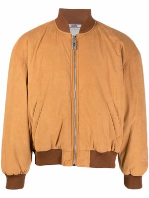 Gcds zip-up bomber jacket - Brown