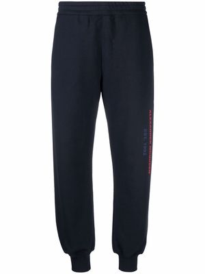 Alexander McQueen cropped track trousers - Blue