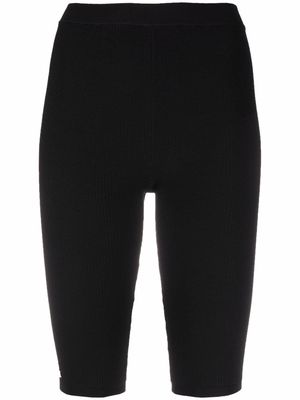 Saint Laurent logo-plaque knee-length shorts - Black