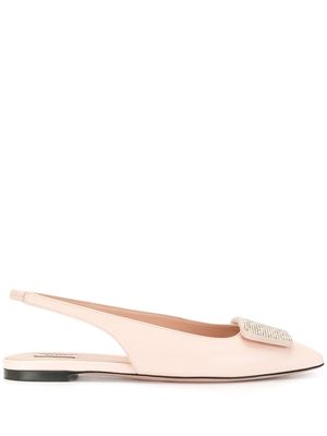 Bally pointed slingback loafers - Pink