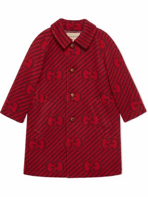 Gucci Kids logo print coat - Red
