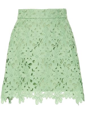Bambah lace crochet mini skirt - Green