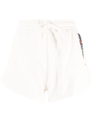 Fiorucci logo-print drawstring shorts - White