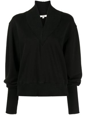 AGOLDE V-neck cotton sweatshirt - Black