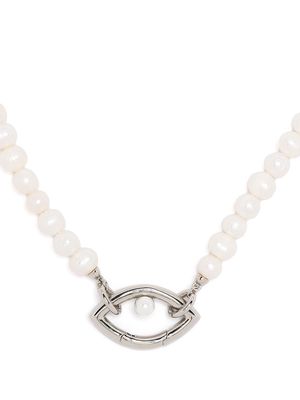 Capsule Eleven Eye pearl necklace - White