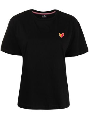 PS Paul Smith heart-patch T-shirt - Black