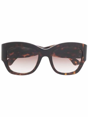 Cartier Eyewear logo-arm detail sunglasses - Brown