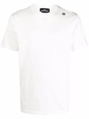 Stone Island Shadow Project logo-patch cotton T-shirt - White