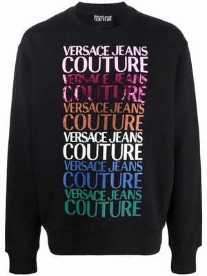 Versace Jeans Couture repeat-logo jumper - Black