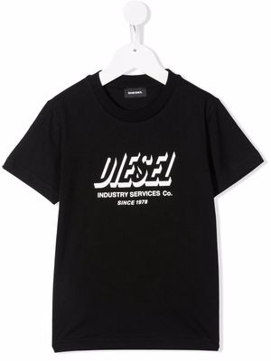 Diesel Kids logo-print T-shirt - Black