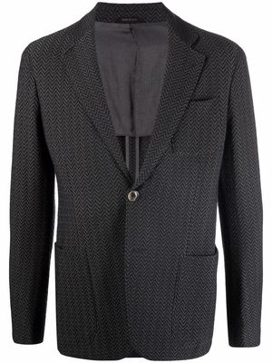 Giorgio Armani single-breasted tailored blazer - Black