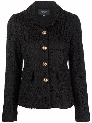 Giambattista Valli floral-lace design jacket - Black