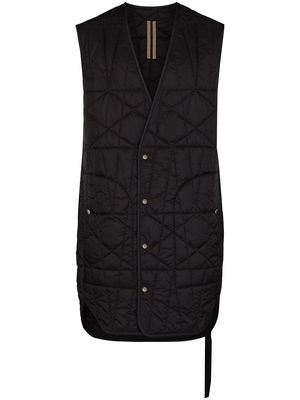 Rick Owens DRKSHDW quilted Lined elongated gilet - Black
